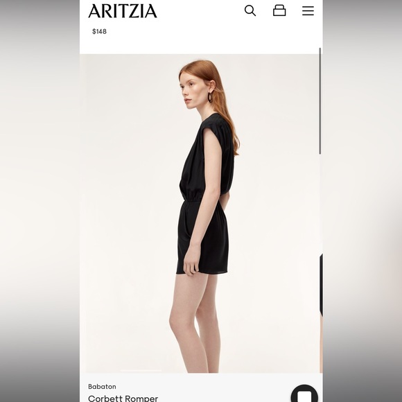 LIKE NEW ARITZIA BABATON 100% SILK ROMPER SIZE M - Picture 3 of 7